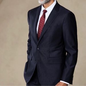 Men’s Slim Fit Banana Republic Navy Blue Blazer Margotto Italian wool collection